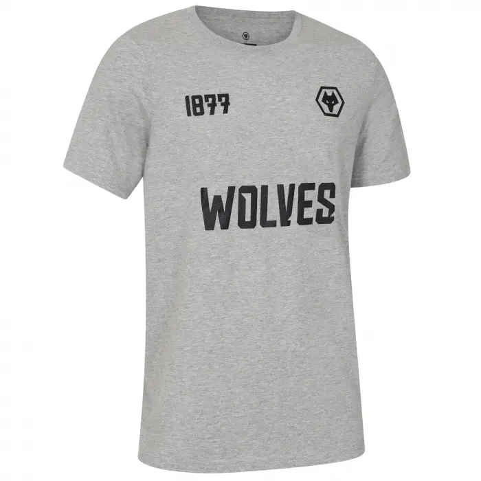 Wolverhampton Wanderers Store | Shop Official Wolves Graphic T-Shirt – Grey Wolves Gear